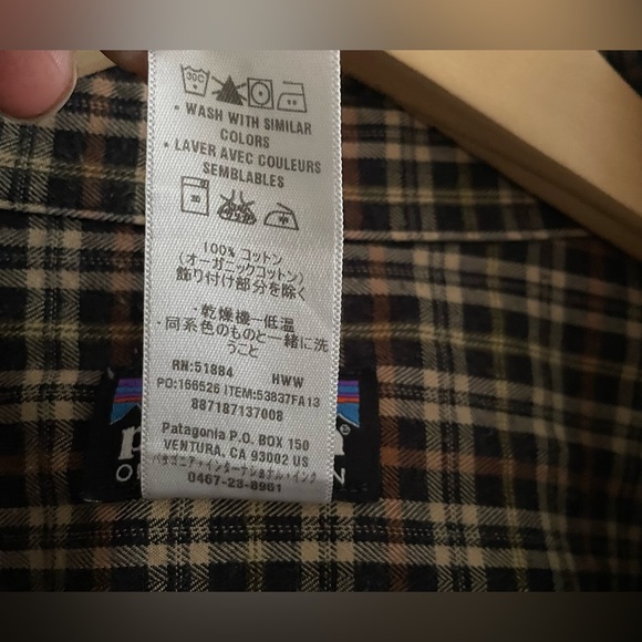 Patagonia Brown Long Sleeve Button Down Organic Cotton Shirt size Medium- EUC - Picture 5 of 7